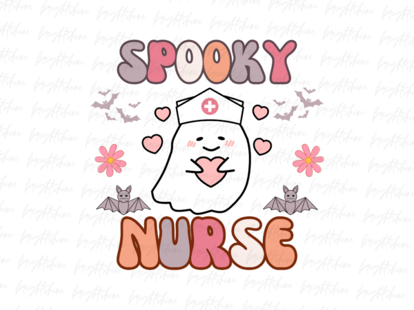 Spooky Nurse Png Sublimation Download, Spooky Ghost png File