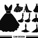 Wedding Dress SVG Wedding Dress Silhouette