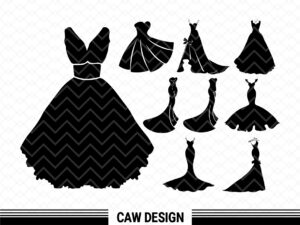 Wedding Dress SVG Wedding Dress Silhouette