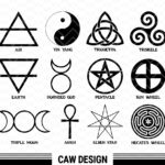 pagan symbols for the elements, pagan svg, yin yang, air clip art