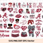 Alabama Crimson Tide Svg Bundle, NFL Cricut DIY