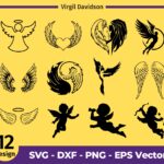 Angel Wings SVG Bundle, Cupid Silhouette, Wings, Angel Wings Vector