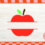 Apple Split Monogram SVG, clipart, monogram design, digital download