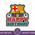 Barcelona, Barca Cake Topper Birthday Printable Laliga