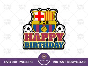 Barcelona, Barca Cake Topper Birthday Printable Laliga