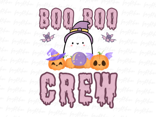 Boo boo crew Halloween Pumpkin Nurse Png Design