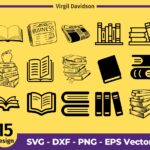 Books SVG, Library Image Vector, Book Silhouette, Magazine