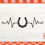 Boost Your Luck with our Heartbeat Line Horseshoe SVG - Get Noticed and Transform Your Designs!