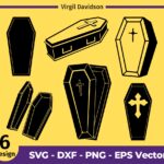 Coffin SVG EPS PNG Coffin Silhouette Clipart