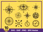 Compass SVG Cricut, Compass Rose, Nautical Compass