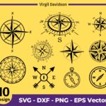 Compass SVG Cricut, Compass Rose, Nautical Compass