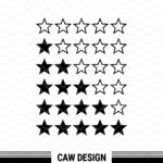 Customer Review Stars SVG, PNG, EPS, DXF file