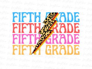 Fifth Grade Lightning bolt Png file for Download