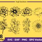 Flower SVG, Flower Cricut, Flower Bundle SVG, Wildflower Bundle.