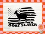 Goat Slayer SVG American Flag Goat Hunt - Digital Craft Files for Cricut and Silhouette Machines