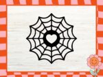 Halloween Spiderweb Heart SVG Creepy, Spooky, and Intriguing!