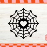 Halloween Spiderweb Heart SVG Creepy, Spooky, and Intriguing!