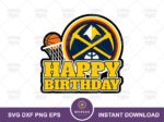 Happy Birthday Denver Nuggets Cake Topper Printable