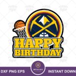 Happy Birthday Denver Nuggets Cake Topper Printable