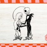 Jack And Sally Image Design for Craft Cricut SVG