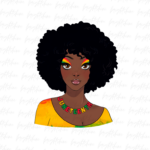 Juneteenth black afro girl png