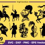 Knight SVG Knight Silhouette Clipart Image Vector