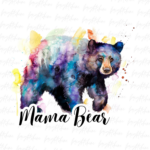 Mama bear colourful png Clipart Graphic