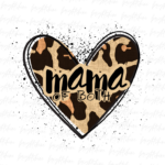 Mama of both Leopard heart PNG Design