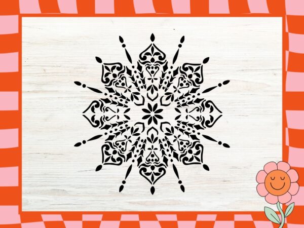 Mandala Easy To Cut for Cricut, Stencil, Mandala SVG File