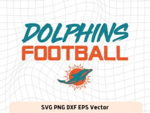 Miami Dolphins Football SVG