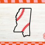 Mississippi Outline Baseball SVG Cricut Craft Design Files for Clipboards, Cricut Machines, Silhouette Cameos