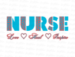 Nurse Love Heal Inspire png Design