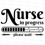 Nurse in progress please wait PNG T-Shirt Design