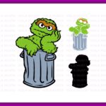 Oscar the Grouch SVG, Sesame Street Layered Cut Files