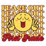 Peace Out First Grade Shirt Design