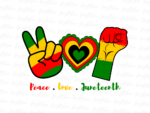 Peace love Juneteenth png Design