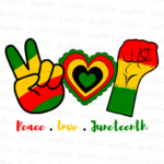 Peace love Juneteenth png Design