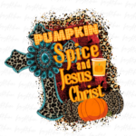 Pumpkin Spice and Jesus Christ png Graphic