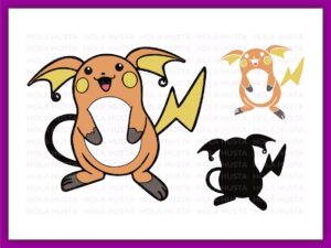 Raichu Svg Cut File, Layered, Pokemon Vector