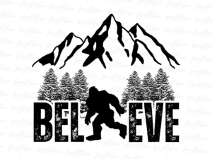 Sasquatch Believe PNG Cut File Design