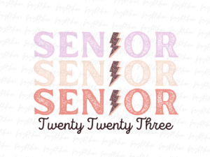 Senior 2023 Lightning bolt leopard PNG Image Senior Lighning Bolt