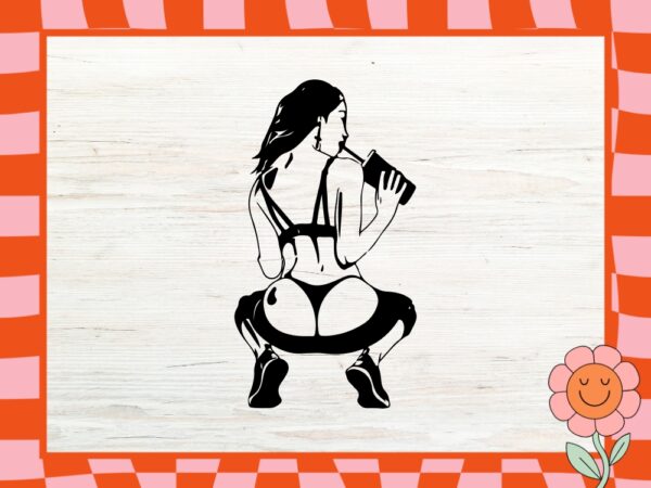 Sexy Attractive Girl Clip Art Image Vector