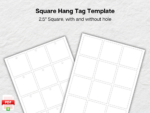 Square Hang Tag Template