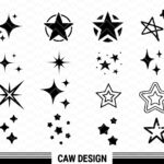 Stars Digital Files, Different stars, Stars Cut SVG files, Emoji stars