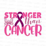 Stronger than cancer png Breast Cancer T-shirt Design