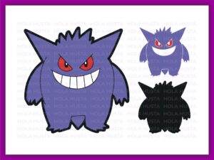 gengar pokemon character svg layered