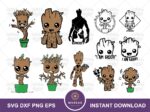 groot svg image, baby groot png, bundle, digital cut file, silhouette