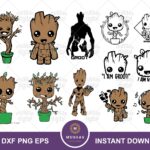 groot svg image, baby groot png, bundle, digital cut file, silhouette