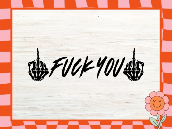 middle finger F U SVG