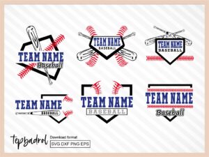 Baseball Team Name Template SVG, PNG, EPS